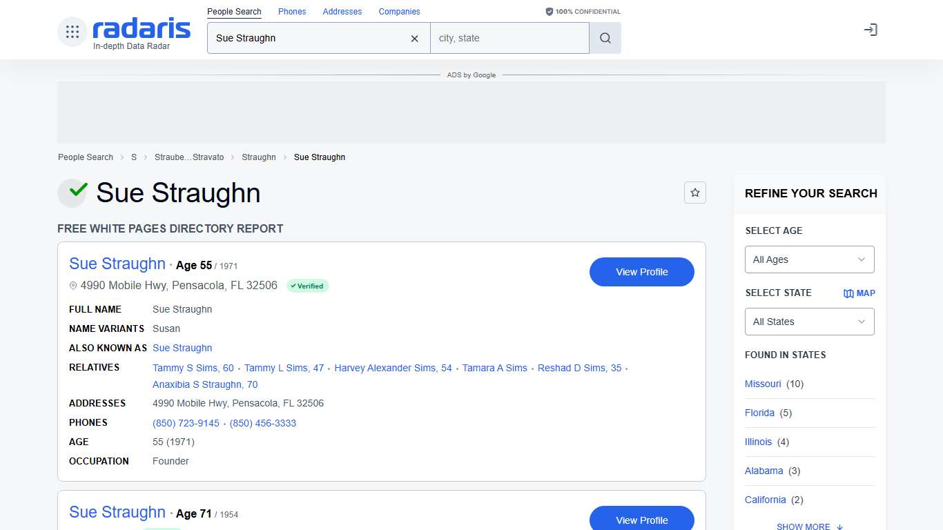 Sue Straughn - Age, Phone Number, Contact, Address Info, Public Records | Radaris